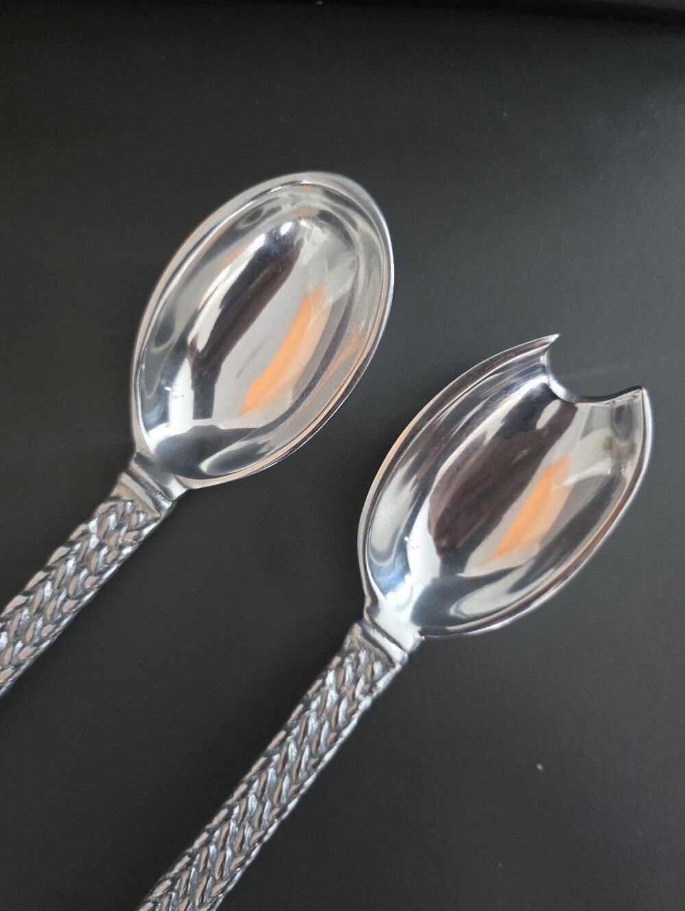 NEW MARIPOSA Braided Rope Large Salad Servers Set 2pc, NWOB